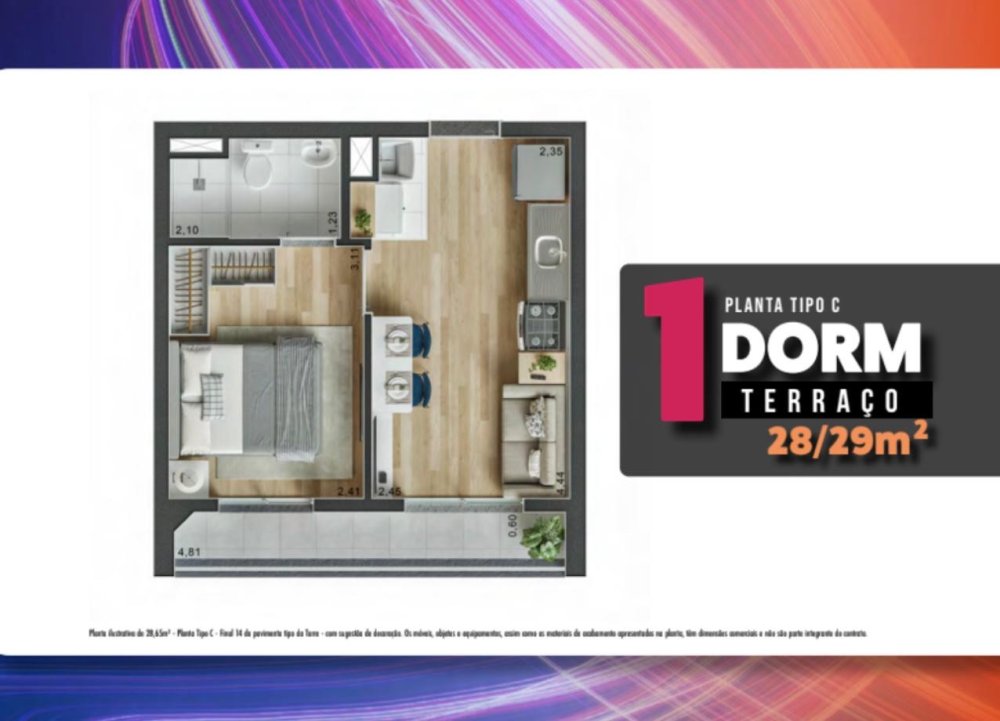 Apartamento, 1 quarto, 28 m² - Foto 11